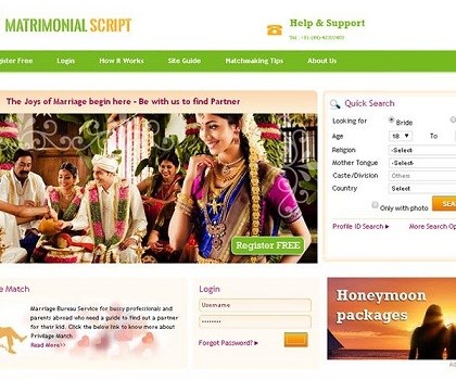 Matrimonial Website Script: Matrimonial Website Script